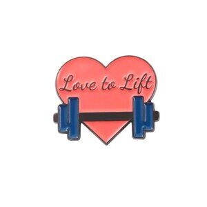 5/$20 ''I Love to Lift'' Lapel Pin Gym Workout Weightlifter